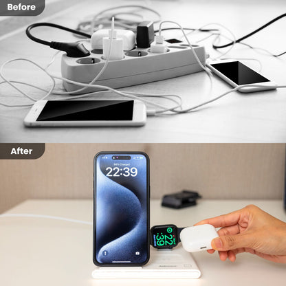 PowerGlow - Jabees PowerGlow 4-In-1 Foldable Wireless Charging Station with LED Night Light DC-Jabees PowerGlow - Jabees PowerGlow 4-In-1 Foldable Wireless Charging Station with LED Night Light Tech  Pixxel Core