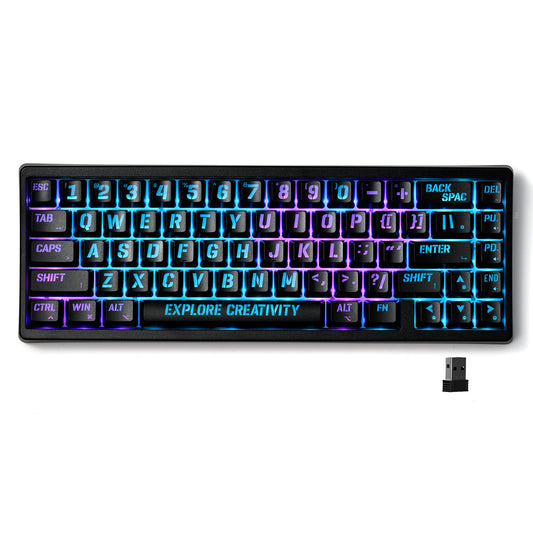 XVX M67 Miami VIA Tri-Mode Mechanical Keyboard with IMD-Tech Keycaps XVX Keyboard Channel XVX M67 Miami VIA Tri-Mode Mechanical Keyboard with IMD-Tech Keycaps Keyboard  Pixxel Core
