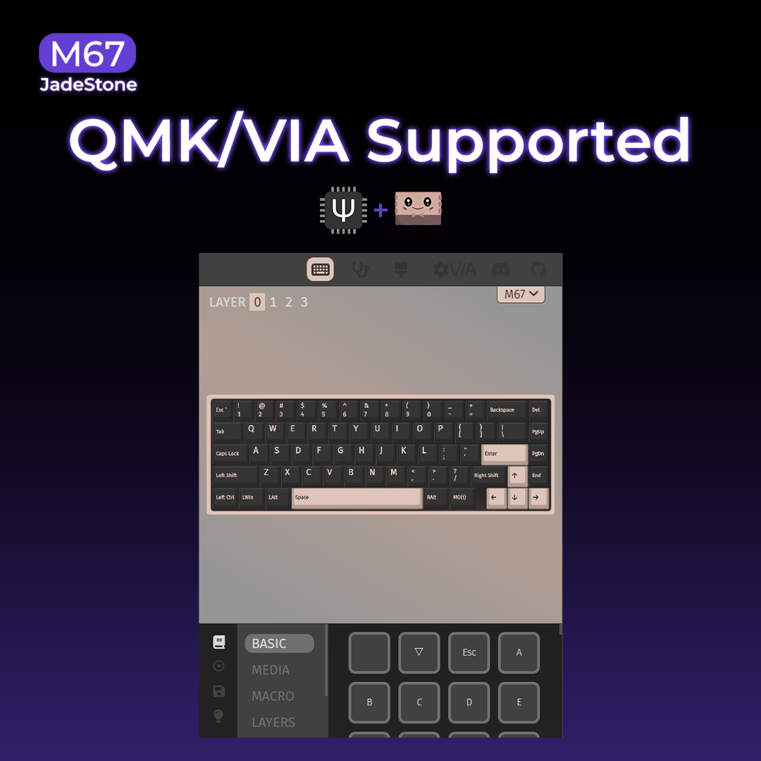 XVX M67 JadeStone Stellar White VIA Tri-Mode Mechanical Keyboard with IMD-Tech Keycaps XVX Keyboard Channel XVX M67 JadeStone Stellar White VIA Tri-Mode Mechanical Keyboard with IMD-Tech Keycaps   Pixxel Core
