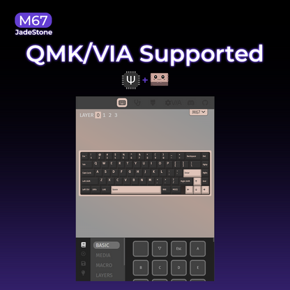 XVX M67 JadeStone Stellar White VIA Tri-Mode Mechanical Keyboard with IMD-Tech Keycaps XVX Keyboard Channel XVX M67 JadeStone Stellar White VIA Tri-Mode Mechanical Keyboard with IMD-Tech Keycaps   Pixxel Core