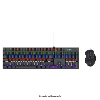 Wired Gaming Keyboard & Mouse Combo - 104-Key Anti-Ghosting RGB Backlight Zerodamage Sahara Case LLC Wired Gaming Keyboard & Mouse Combo - 104-Key Anti-Ghosting RGB Backlight Desk Accessories  Pixxel Core