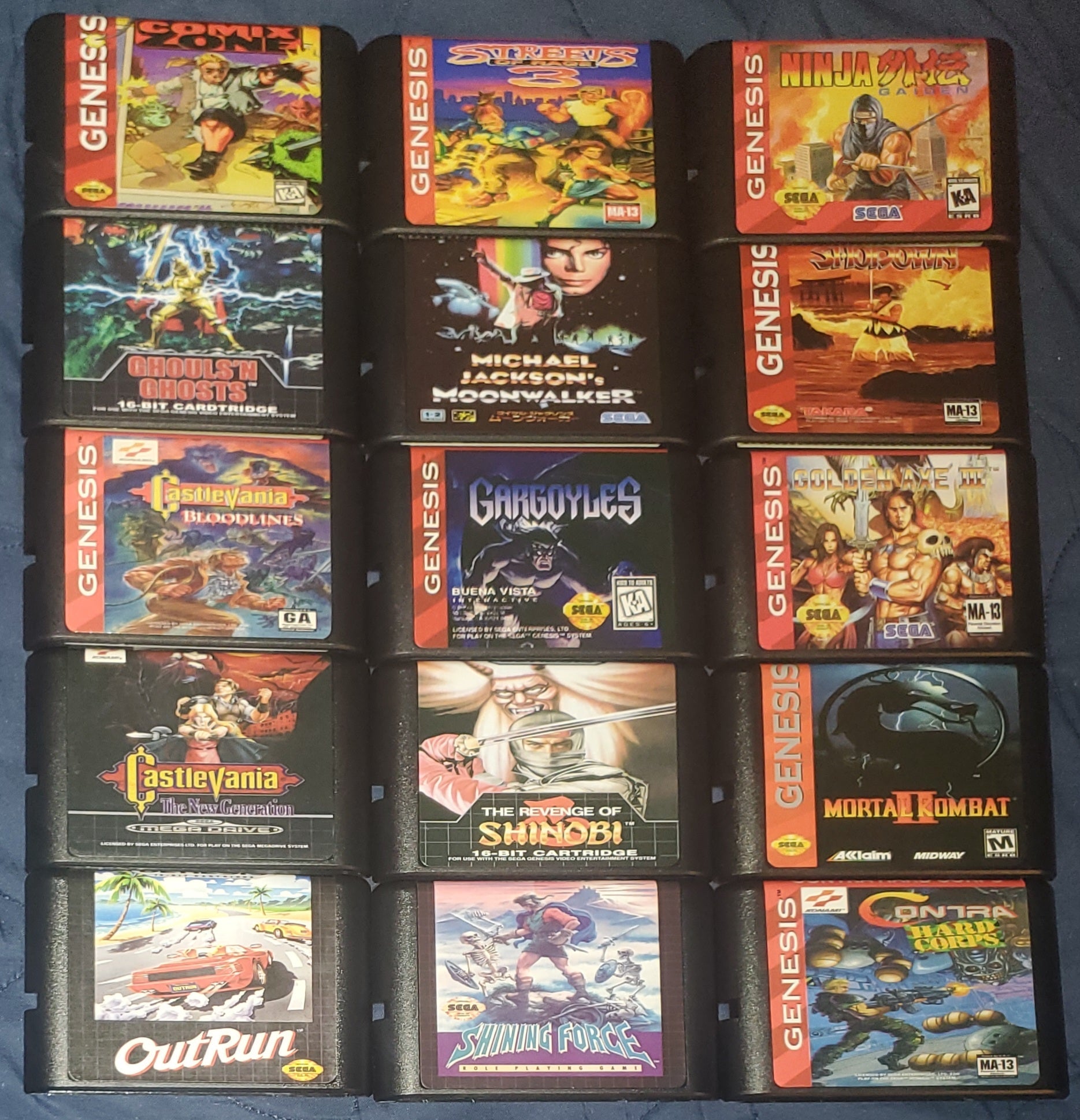 Sega Genesis Mega Drive Video Game Cartridges VintageVideoGameStore Sega Genesis Mega Drive Video Game Cartridges   Pixxel Core