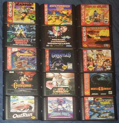 Sega Genesis Mega Drive Video Game Cartridges VintageVideoGameStore Sega Genesis Mega Drive Video Game Cartridges   Pixxel Core