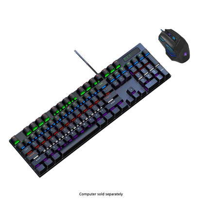 Wired Gaming Keyboard & Mouse Combo - 104-Key Anti-Ghosting RGB Backlight Zerodamage Sahara Case LLC Wired Gaming Keyboard & Mouse Combo - 104-Key Anti-Ghosting RGB Backlight Desk Accessories  Pixxel Core