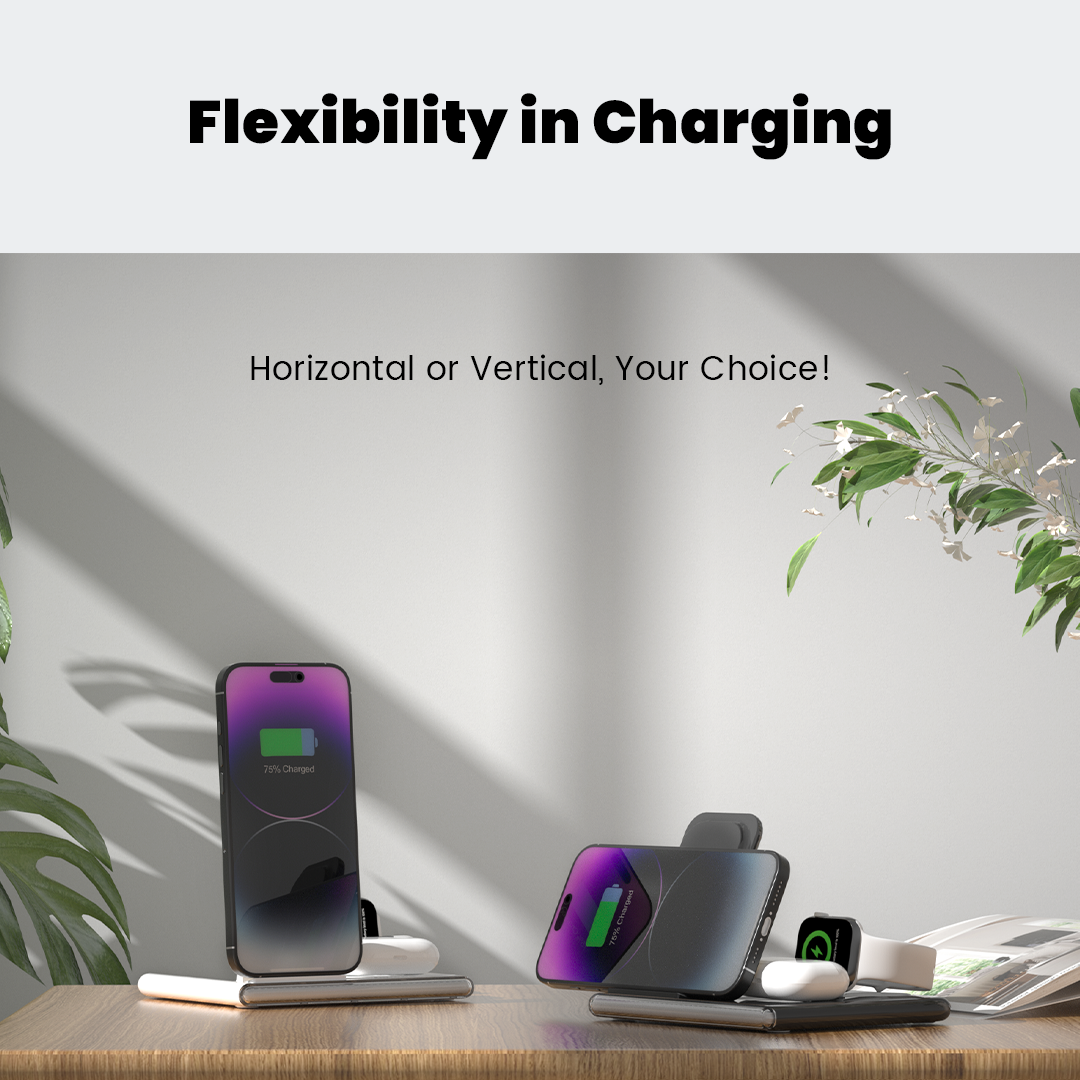 PowerGlow - Jabees PowerGlow 4-In-1 Foldable Wireless Charging Station with LED Night Light DC-Jabees PowerGlow - Jabees PowerGlow 4-In-1 Foldable Wireless Charging Station with LED Night Light Tech  Pixxel Core