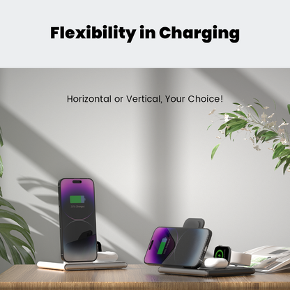 PowerGlow - Jabees PowerGlow 4-In-1 Foldable Wireless Charging Station with LED Night Light DC-Jabees PowerGlow - Jabees PowerGlow 4-In-1 Foldable Wireless Charging Station with LED Night Light Tech  Pixxel Core