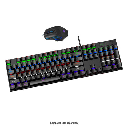 Wired Gaming Keyboard & Mouse Combo - 104-Key Anti-Ghosting RGB Backlight Zerodamage Sahara Case LLC Wired Gaming Keyboard & Mouse Combo - 104-Key Anti-Ghosting RGB Backlight Desk Accessories  Pixxel Core