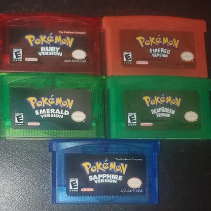 Pokemon Emerald FireRed Ruby Sapphire GBA Video Game French German VintageVideoGameStore Pokemon Emerald FireRed Ruby Sapphire GBA Video Game French German   Pixxel Core