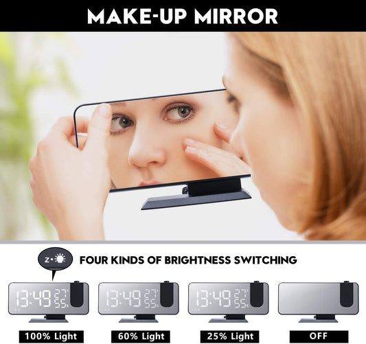 LED Projection Digital Alarm Clock Phone Charger DC-THE CEO LED Projection Digital Alarm Clock Phone Charger Tech  Pixxel Core