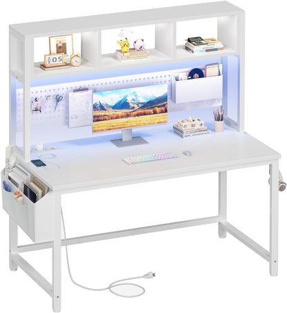 White 47Inch Premium Grade Gaming Desk With Pegboard ShipItFurniture White 47Inch Premium Grade Gaming Desk With Pegboard Desk  Pixxel Core