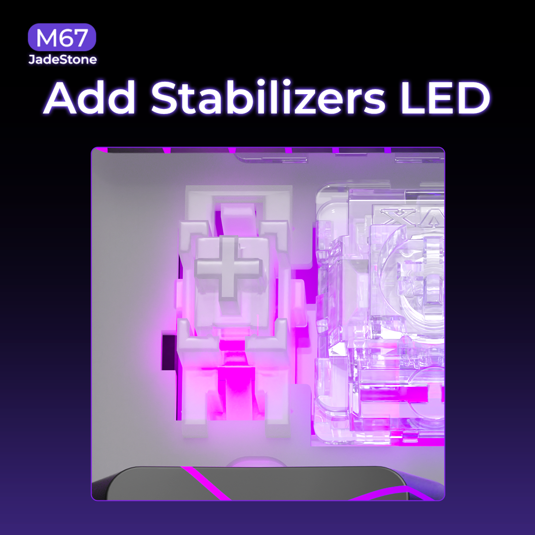 XVX M67 JadeStone Stellar White VIA Tri-Mode Mechanical Keyboard with IMD-Tech Keycaps XVX Keyboard Channel XVX M67 JadeStone Stellar White VIA Tri-Mode Mechanical Keyboard with IMD-Tech Keycaps   Pixxel Core