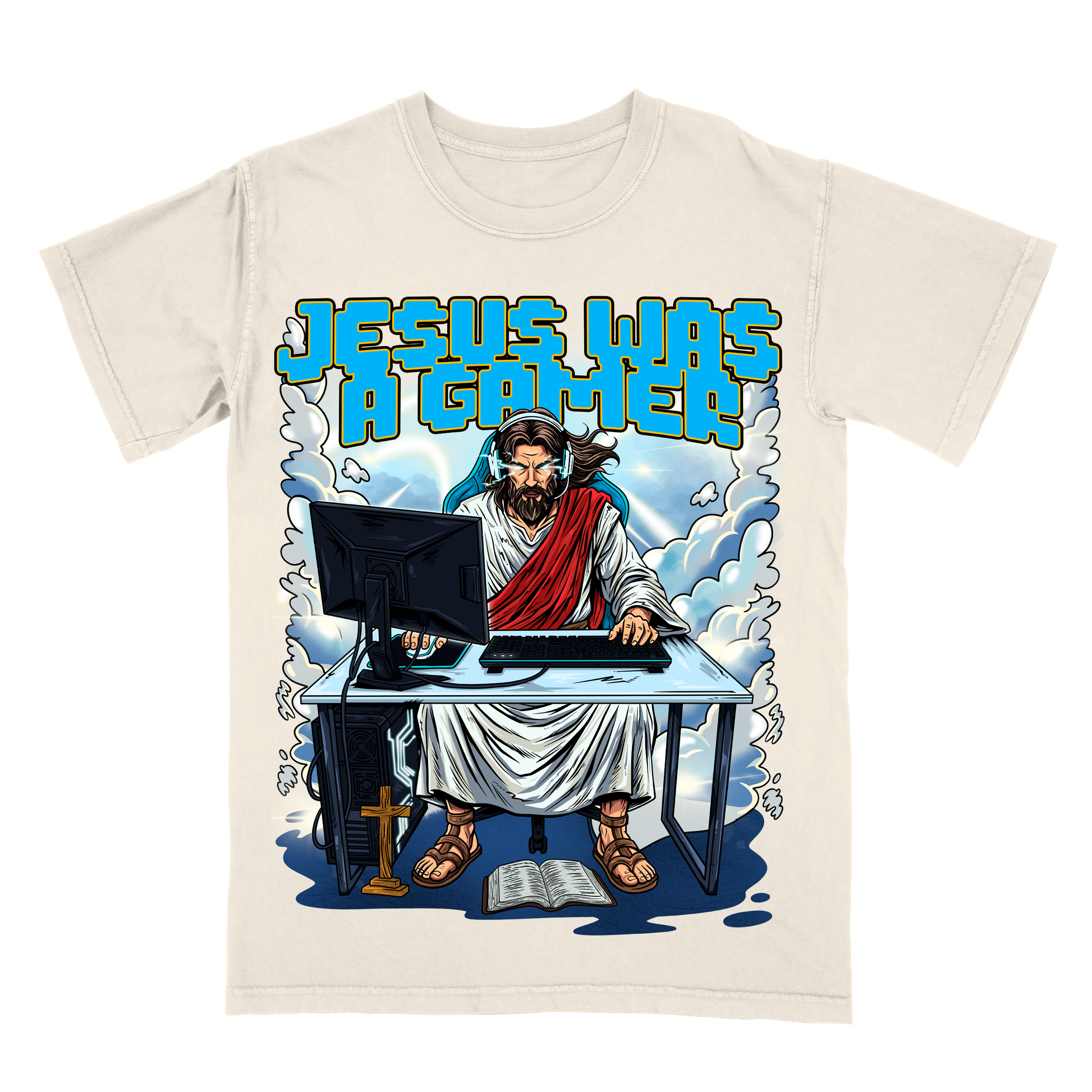 Jesus Was A Gamer Tee Euphoria Jesus Was A Gamer Tee T-shirt  Pixxel Core