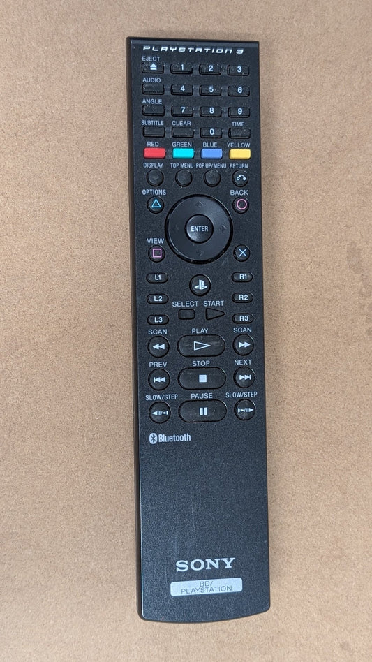 Remote from Sony - 2000s Electronics > Gaming Accessories (Plastic, Rubber PlayStation 3 BD Remote, Modern, Tech, Black) Merritt Island Curios Remote from Sony - 2000s Electronics > Gaming Accessories (Plastic, Rubber PlayStation 3 BD Remote, Modern, Tech, Black)   Pixxel Core