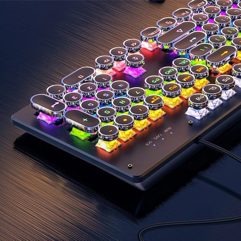 Retro Punk Mechanical Gaming Keyboard RGB Backlit OBA Retro Punk Mechanical Gaming Keyboard RGB Backlit Computers & Laptops > Computer Accessories  Pixxel Core