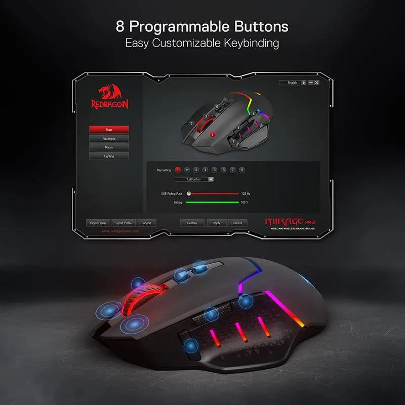 M690 PRO Wireless Gaming Mouse Electronics Den M690 PRO Wireless Gaming Mouse   Pixxel Core