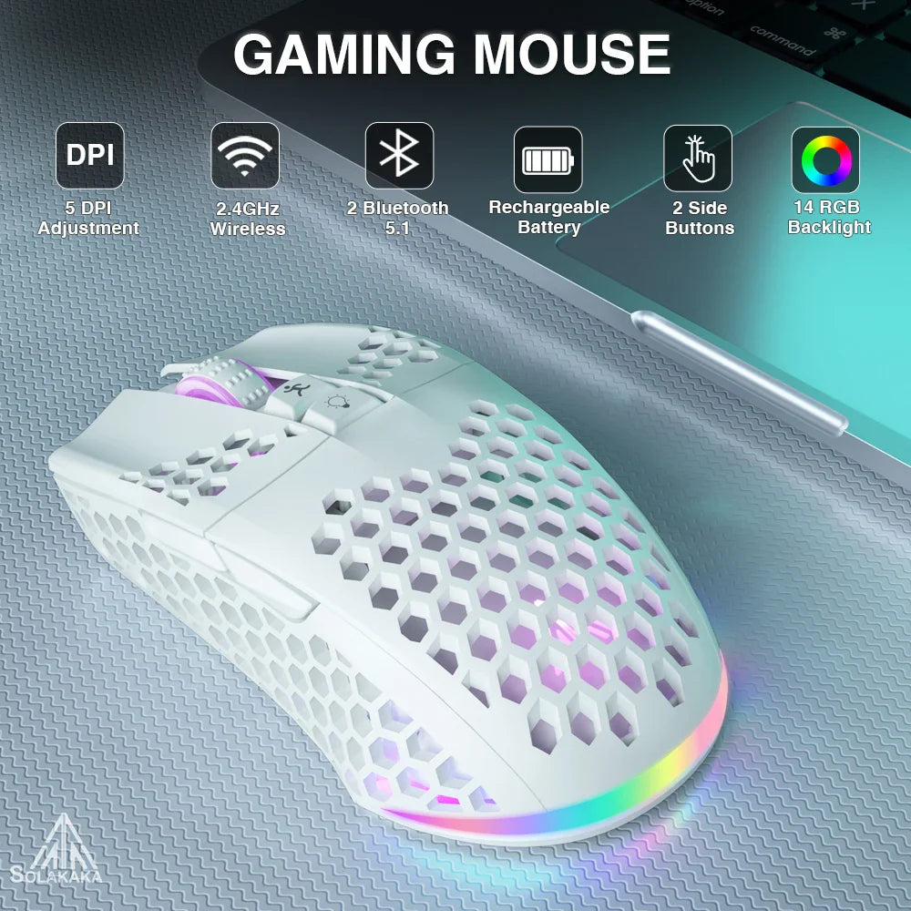SM600 3-Mode Connection Wireless Gaming Mouse Electronics Den SM600 3-Mode Connection Wireless Gaming Mouse   Pixxel Core