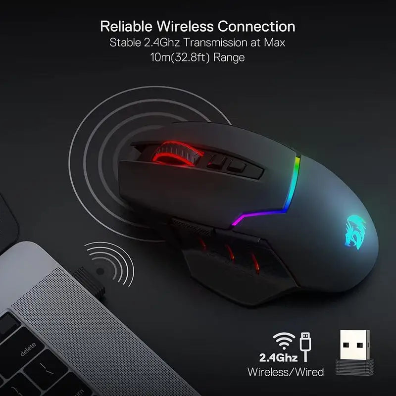 M690 PRO Wireless Gaming Mouse Electronics Den M690 PRO Wireless Gaming Mouse   Pixxel Core