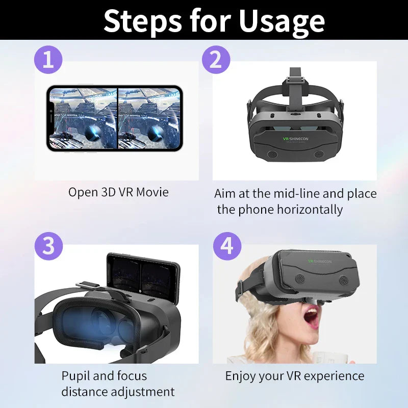 3D VR Glasses with Smart Goggles for Smartphones TM 3D VR Glasses with Smart Goggles for Smartphones Electronics > Computer Accessories  Pixxel Core