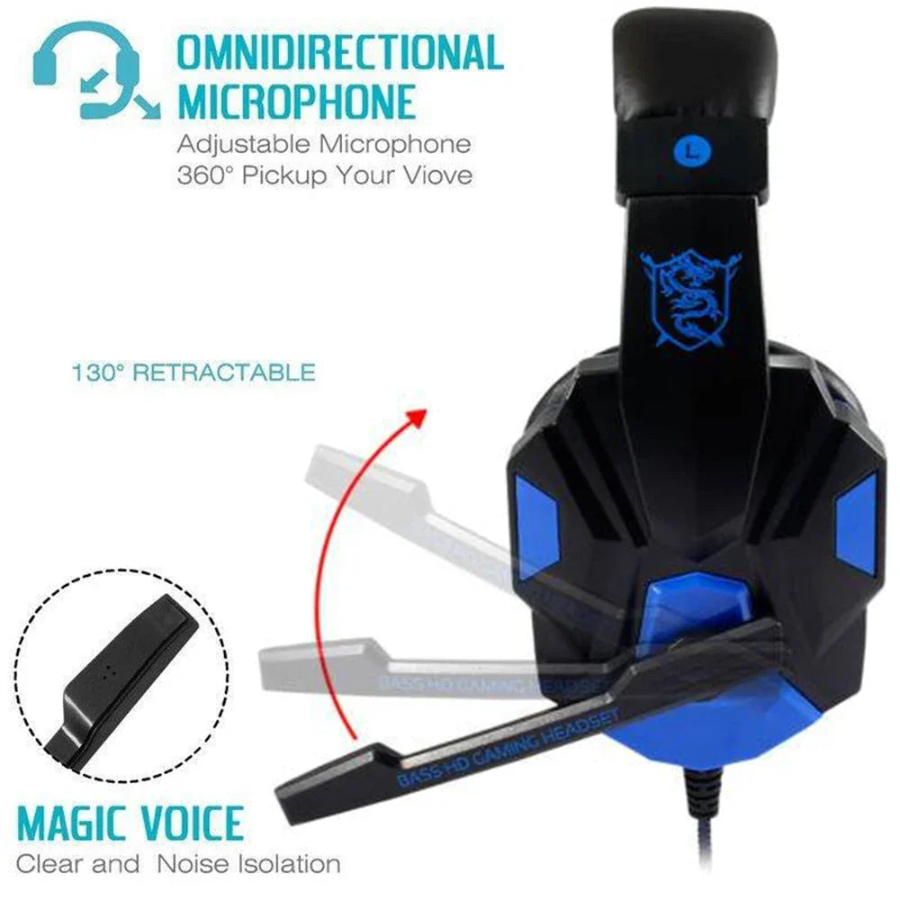 Wired Gaming Headset with Noise Cancelling Microphone OBA Wired Gaming Headset with Noise Cancelling Microphone Electronics > Headphones  Pixxel Core