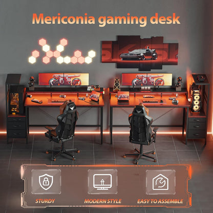 Multifunctional Gaming Desk With Integrated LED Lighting ShipItFurniture Multifunctional Gaming Desk With Integrated LED Lighting Desk  Pixxel Core