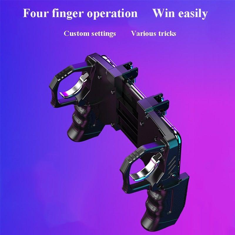 Black Metal Joystick Trigger Shooting Gamepad Portable Controller Compatible With Smartphone Gaming Mobile Phone Holder Stevvex Black Metal Joystick Trigger Shooting Gamepad Portable Controller Compatible With Smartphone Gaming Mobile Phone Holder ST88GM657XED  Pixxel Core