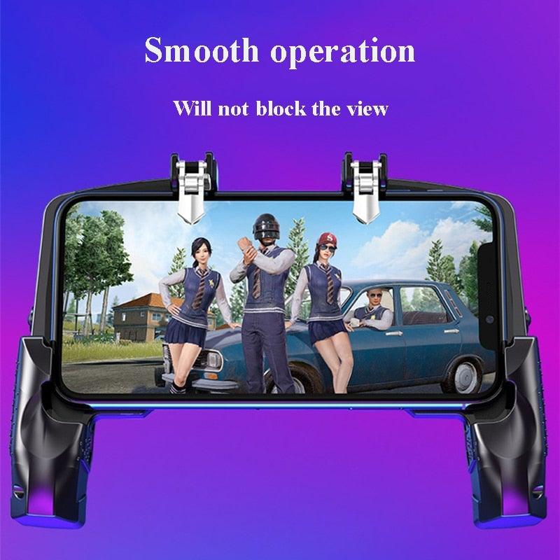 Black Metal Joystick Trigger Shooting Gamepad Portable Controller Compatible With Smartphone Gaming Mobile Phone Holder Stevvex Black Metal Joystick Trigger Shooting Gamepad Portable Controller Compatible With Smartphone Gaming Mobile Phone Holder ST88GM657XED  Pixxel Core