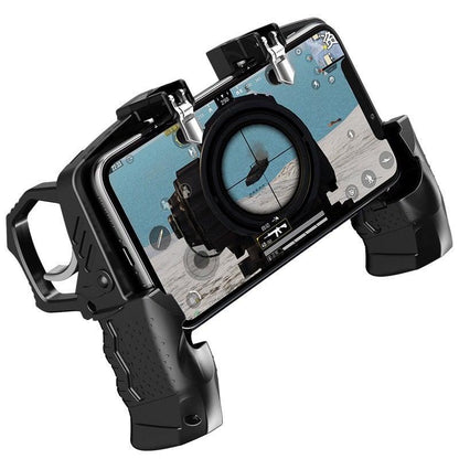 Black Metal Joystick Trigger Shooting Gamepad Portable Controller Compatible With Smartphone Gaming Mobile Phone Holder Stevvex Black Metal Joystick Trigger Shooting Gamepad Portable Controller Compatible With Smartphone Gaming Mobile Phone Holder ST88GM657XED  Pixxel Core