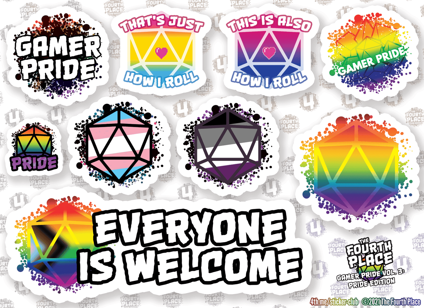 Gamer Pride (Vol. 3): Pride Edition The Fourth Place Gamer Pride (Vol. 3): Pride Edition Stickers  Pixxel Core