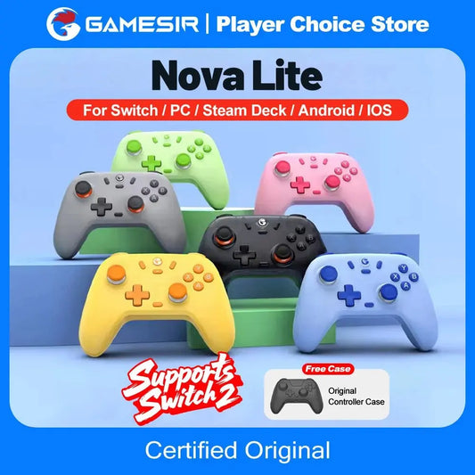 GameSir Nova Lite Gamepads PC Switch 2 Gaming Controller for Nintendo Switch 2 Switch Steam iOS Android Hall Effect Josticks - Pixxel Core