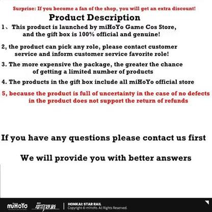 [Genuine] Game miHoYo Zenless Zone Zero&Genshin Impact&Honkai Star Rail&Honkai Impact 3RD&Tears of Themis& Cosplay Gift Box Set - Pixxel Core