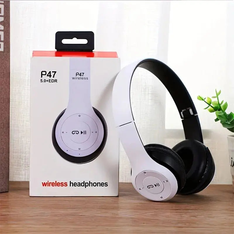 Stereo P47 Headset 5.0 Bluetooth Headset Folding Series Wireless Sports Game Headset for iPhone XiaoMi - Pixxel Core