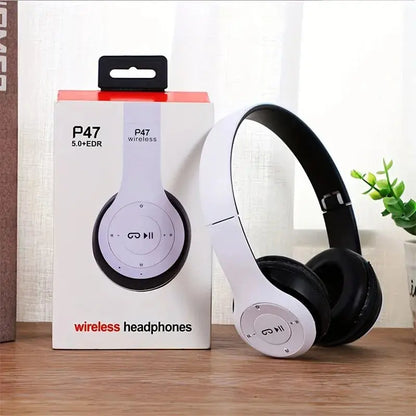 Stereo P47 Headset 5.0 Bluetooth Headset Folding Series Wireless Sports Game Headset for iPhone XiaoMi - Pixxel Core