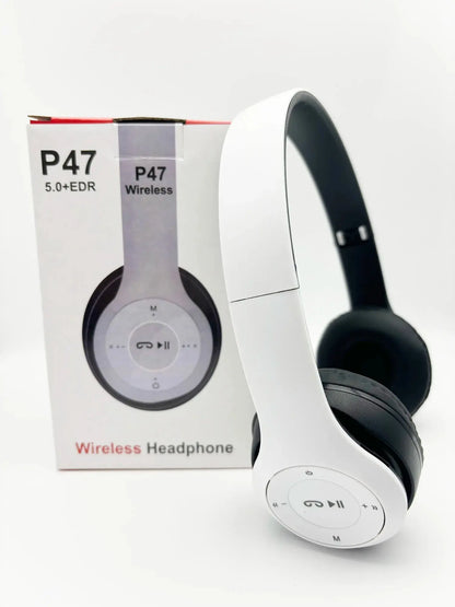 Stereo P47 Headset 5.0 Bluetooth Headset Folding Series Wireless Sports Game Headset for iPhone XiaoMi - Pixxel Core