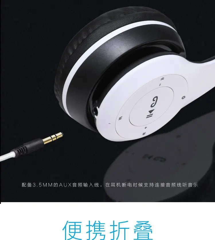 Stereo P47 Headset 5.0 Bluetooth Headset Folding Series Wireless Sports Game Headset for iPhone XiaoMi - Pixxel Core