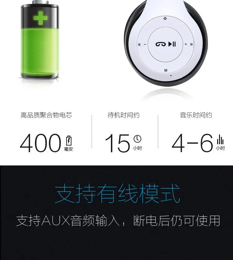 Stereo P47 Headset 5.0 Bluetooth Headset Folding Series Wireless Sports Game Headset for iPhone XiaoMi - Pixxel Core