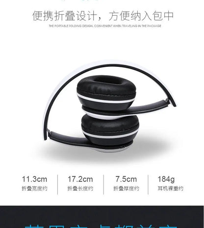 Stereo P47 Headset 5.0 Bluetooth Headset Folding Series Wireless Sports Game Headset for iPhone XiaoMi - Pixxel Core