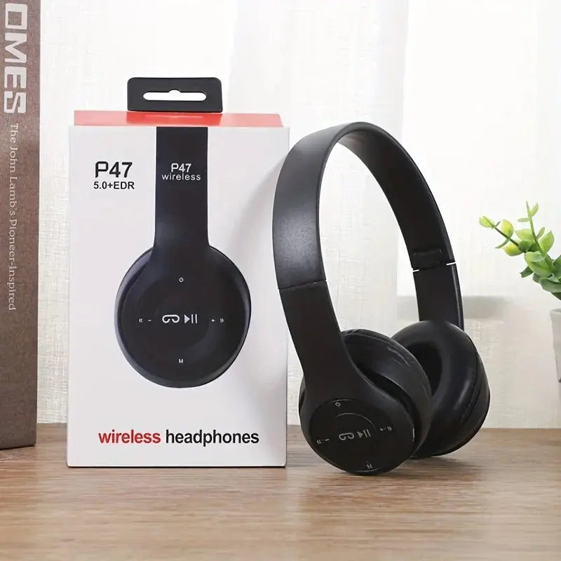 Stereo P47 Headset 5.0 Bluetooth Headset Folding Series Wireless Sports Game Headset for iPhone XiaoMi - Pixxel Core