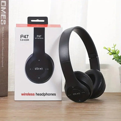Stereo P47 Headset 5.0 Bluetooth Headset Folding Series Wireless Sports Game Headset for iPhone XiaoMi - Pixxel Core