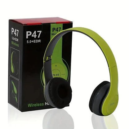 Stereo P47 Headset 5.0 Bluetooth Headset Folding Series Wireless Sports Game Headset for iPhone XiaoMi - Pixxel Core
