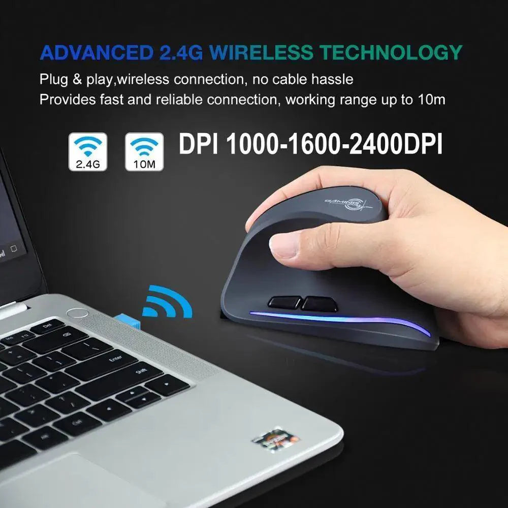 Stylish Vertical Wireless Mouse Game Rechargeable Ergonomic Mouse Modern Design RGB Optical USB Mice For Windows Mac 2400 DPI 2.4G Mice Stevvex Stylish Vertical Wireless Mouse Game Rechargeable Ergonomic Mouse Modern Design RGB Optical USB Mice For Windows Mac 2400 DPI 2.4G Mice STIL8457URUYY  Pixxel Core